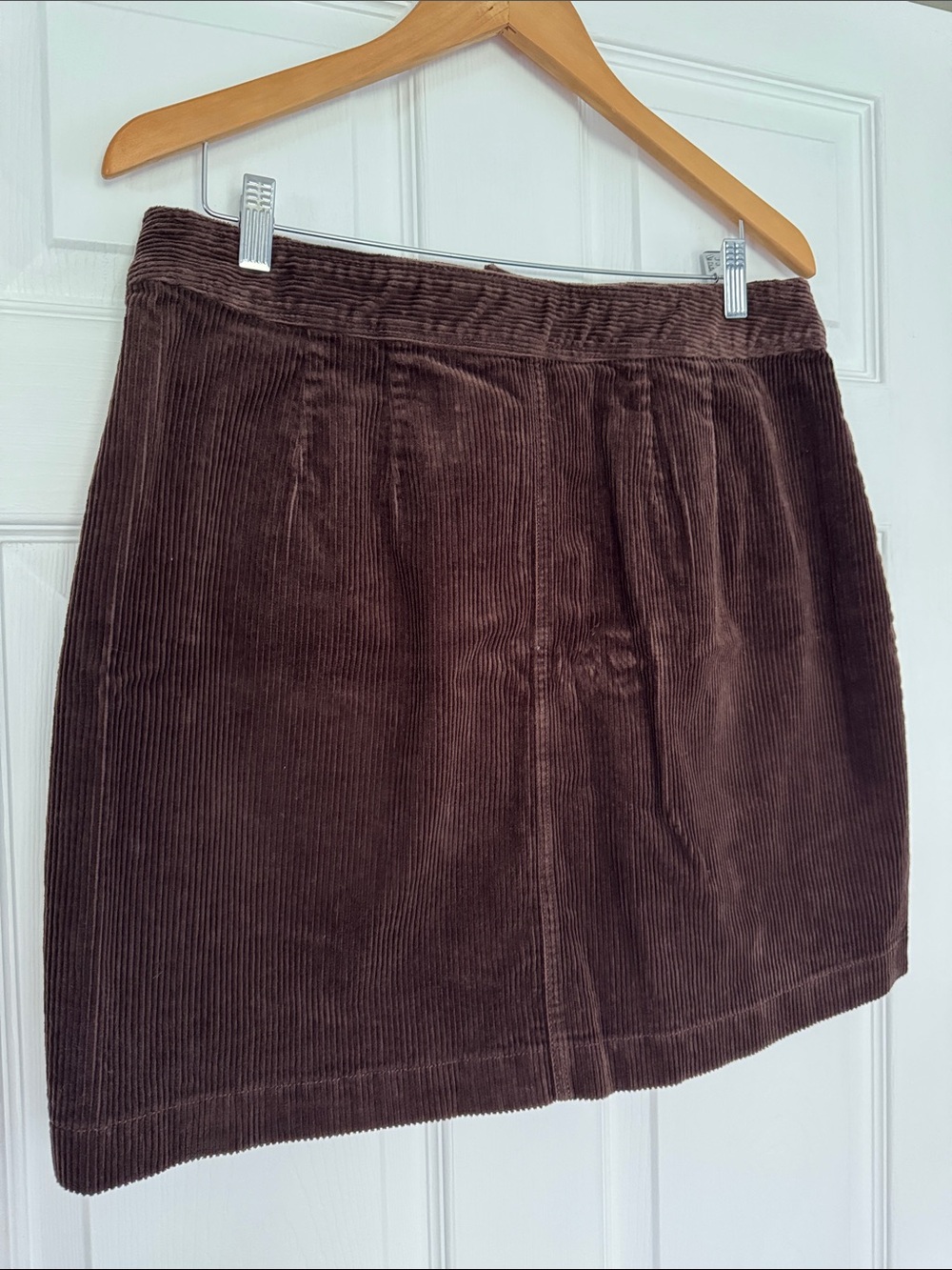 LOFT Chocolate Corduroy Mini Skirt - Picture 3 of 7